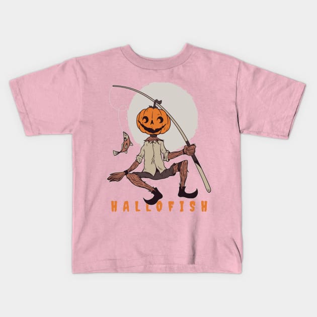 pumpking hallofish Kids T-Shirt by IconRose